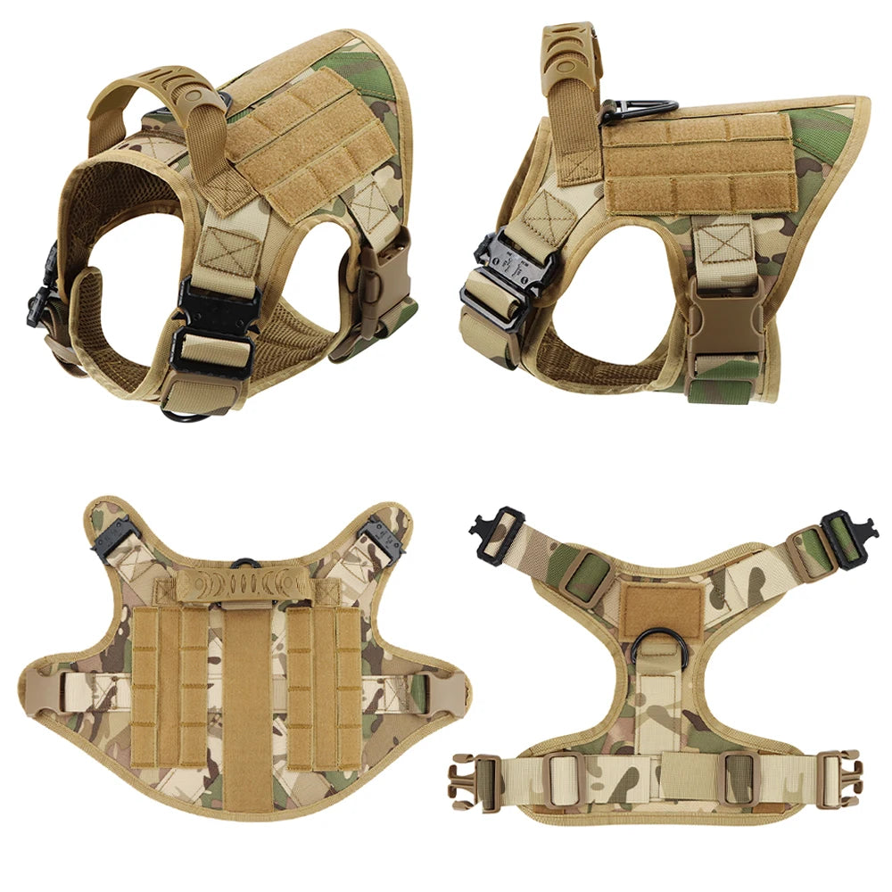 PETRAVELCN Tactical Dog Harness Vest Leash Patch Set For Training