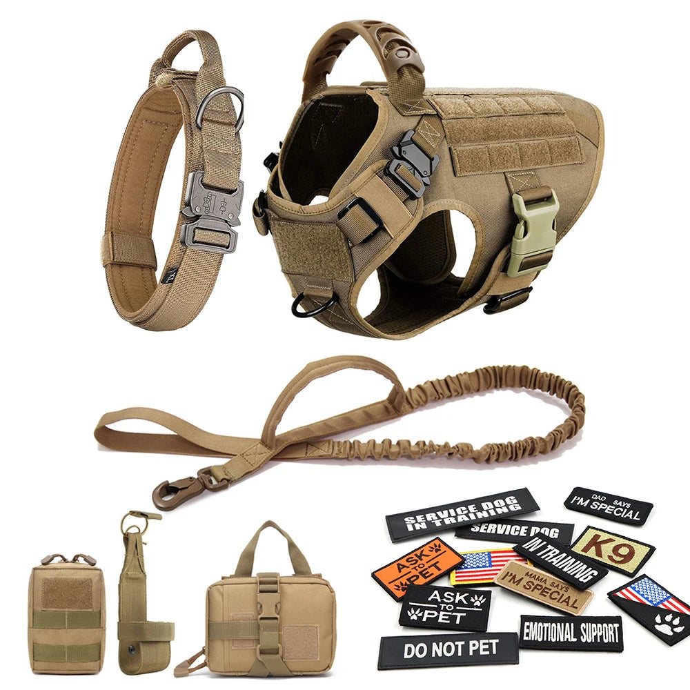 PETRAVELCN Military Dog Harness Vest For Malinois Training