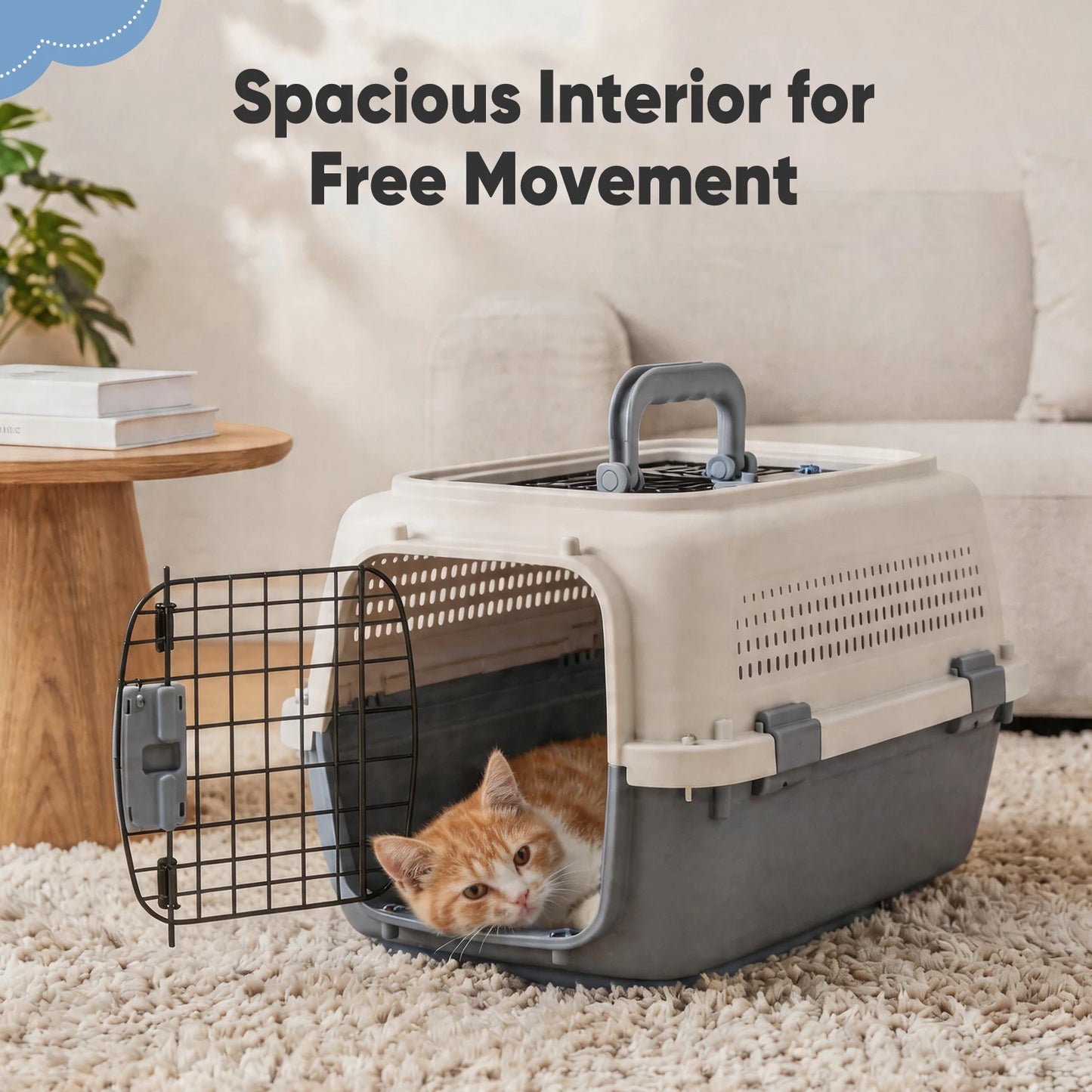 JHK 23-Inch Pet Carrier for Small Dogs and Cats Travel