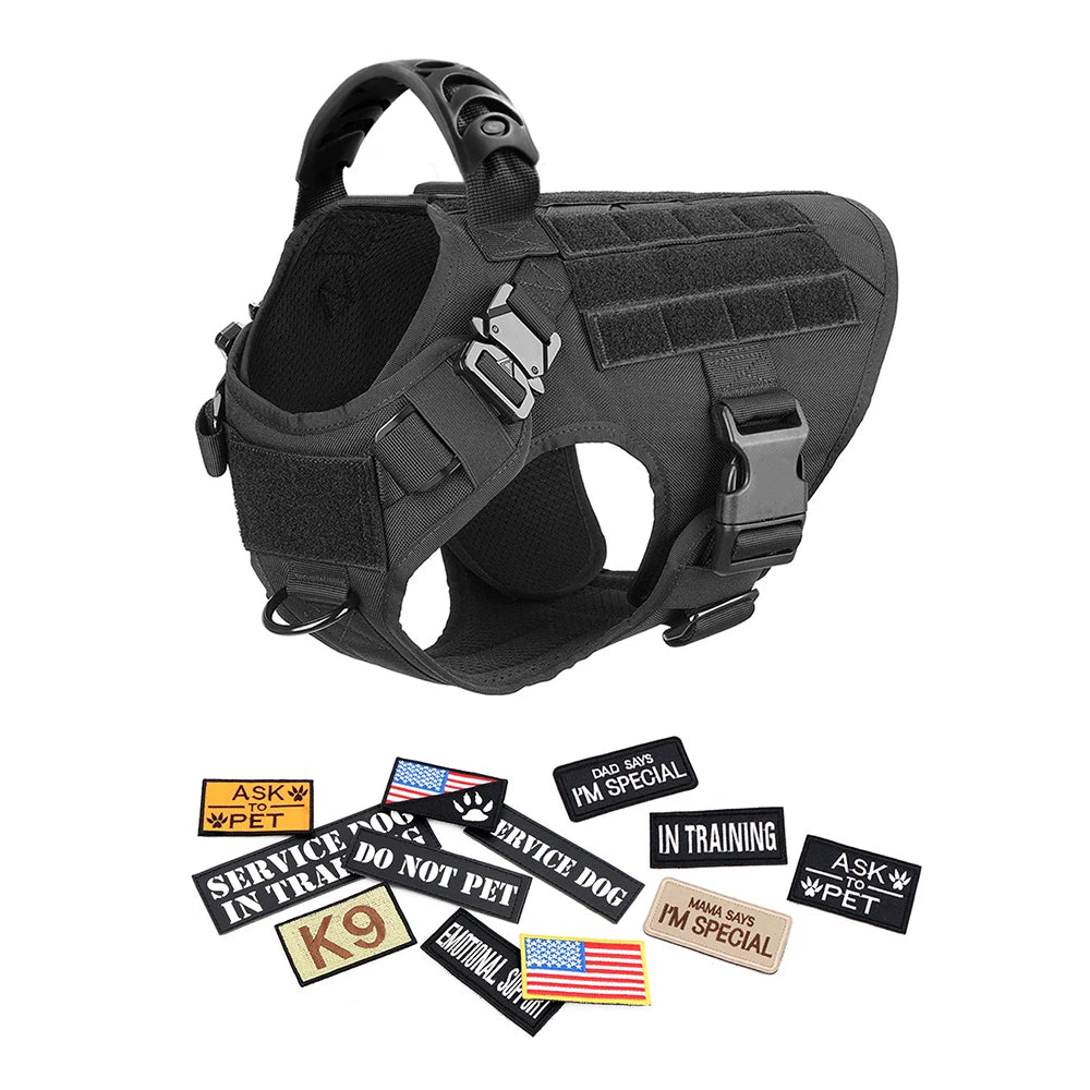 PETRAVELCN Military Dog Harness Vest For Malinois Training
