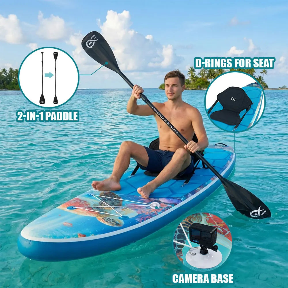 InnoExpo Inflatable Stand Up Paddle Board With Accessory Kit