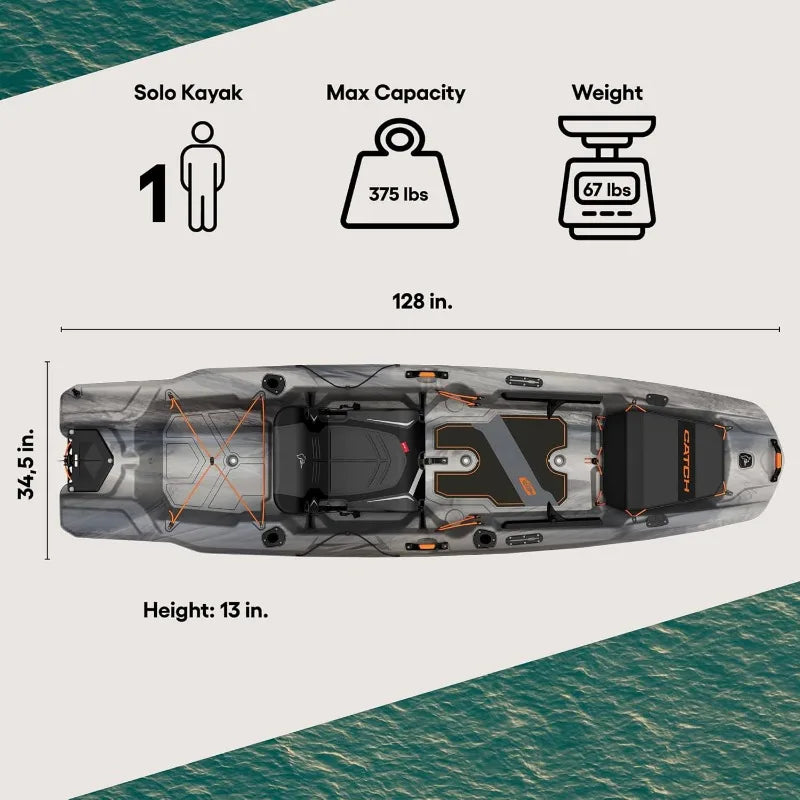 Catch Mode Angler Kayak With Lawnchair