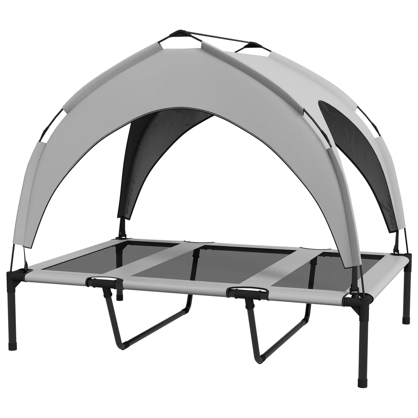Elevated Dog Bed With Cooling Pad And Canopy For Large Dogs Indoor Outdoor