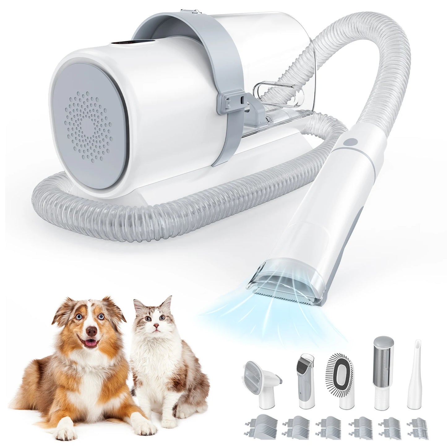 Pet Grooming Vacuum Kit With Cordless Clippers Three Suction Modes