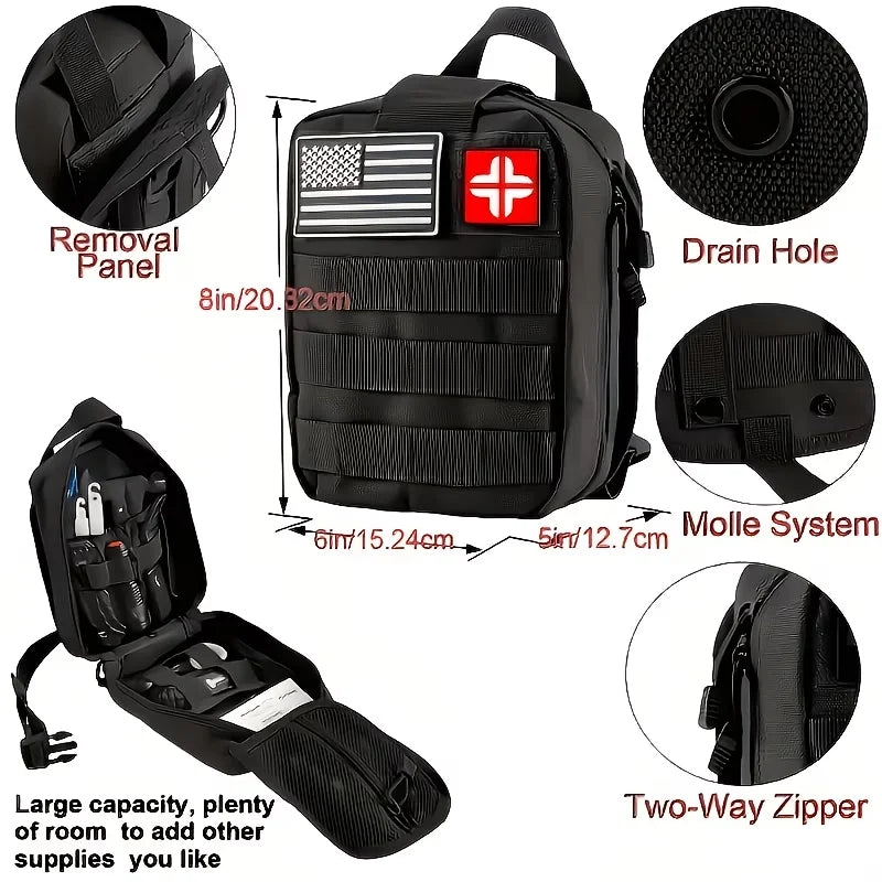 Outdoor Survival Kit First Aid Set For Travel Camping And Office Use