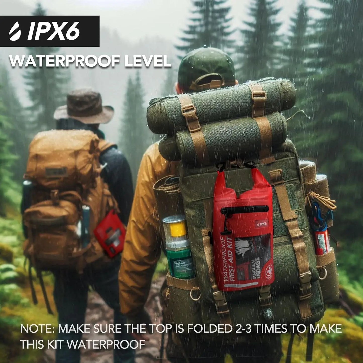 Waterproof 250-Piece First Aid Kit With Reflective Dry Bag