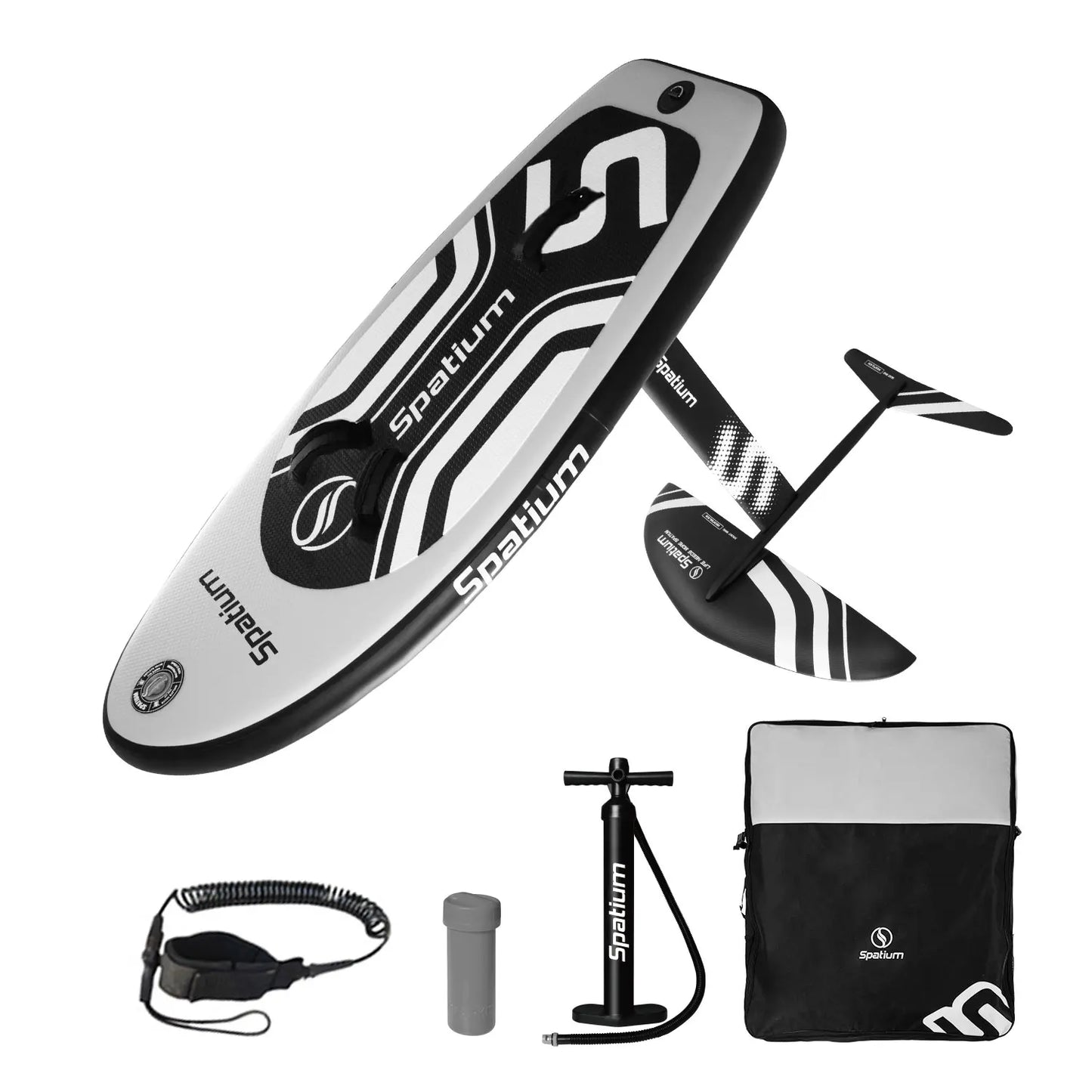 Spatium Hydrofoil Surfboard With Accessories Pack, Inflator Pump Included