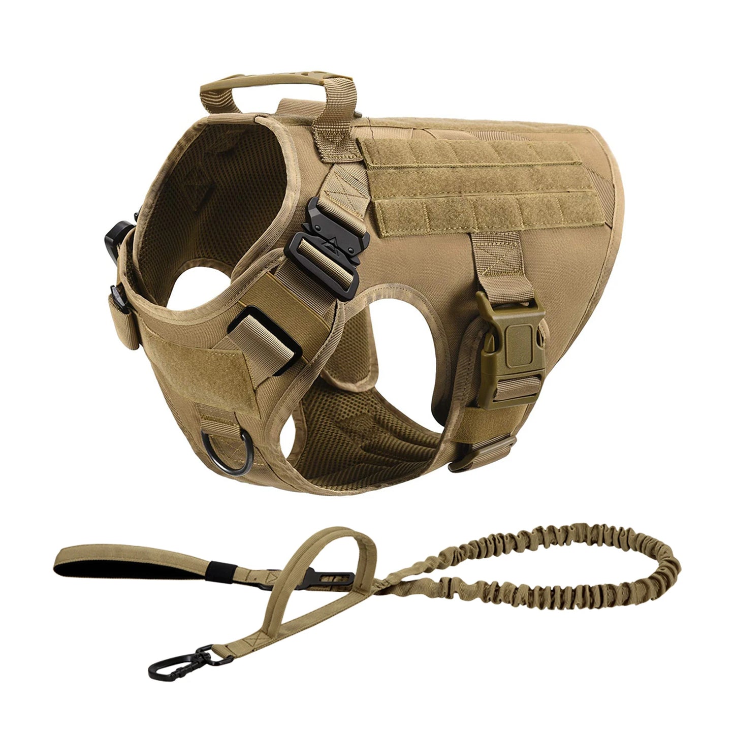 PETRAVELCN Tactical Dog Harness With MOLLE Pouches