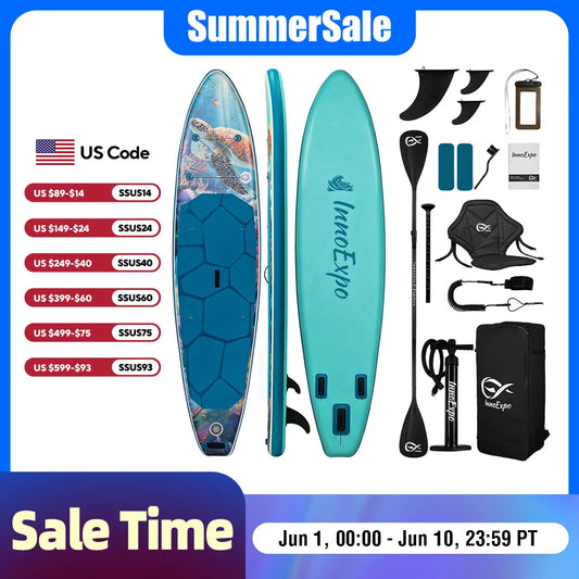 InnoExpo Inflatable Stand Up Paddle Board With Accessory Kit