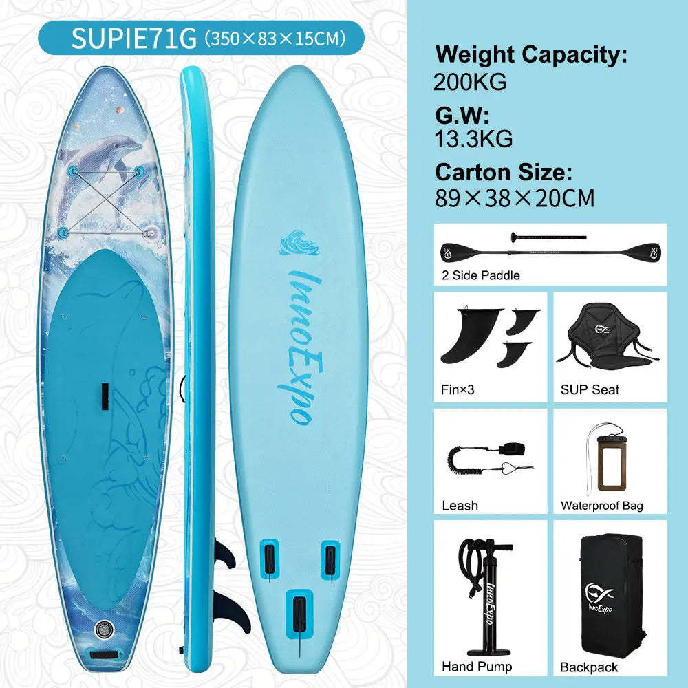 InnoExpo Inflatable Stand Up Paddle Board With Accessory Kit