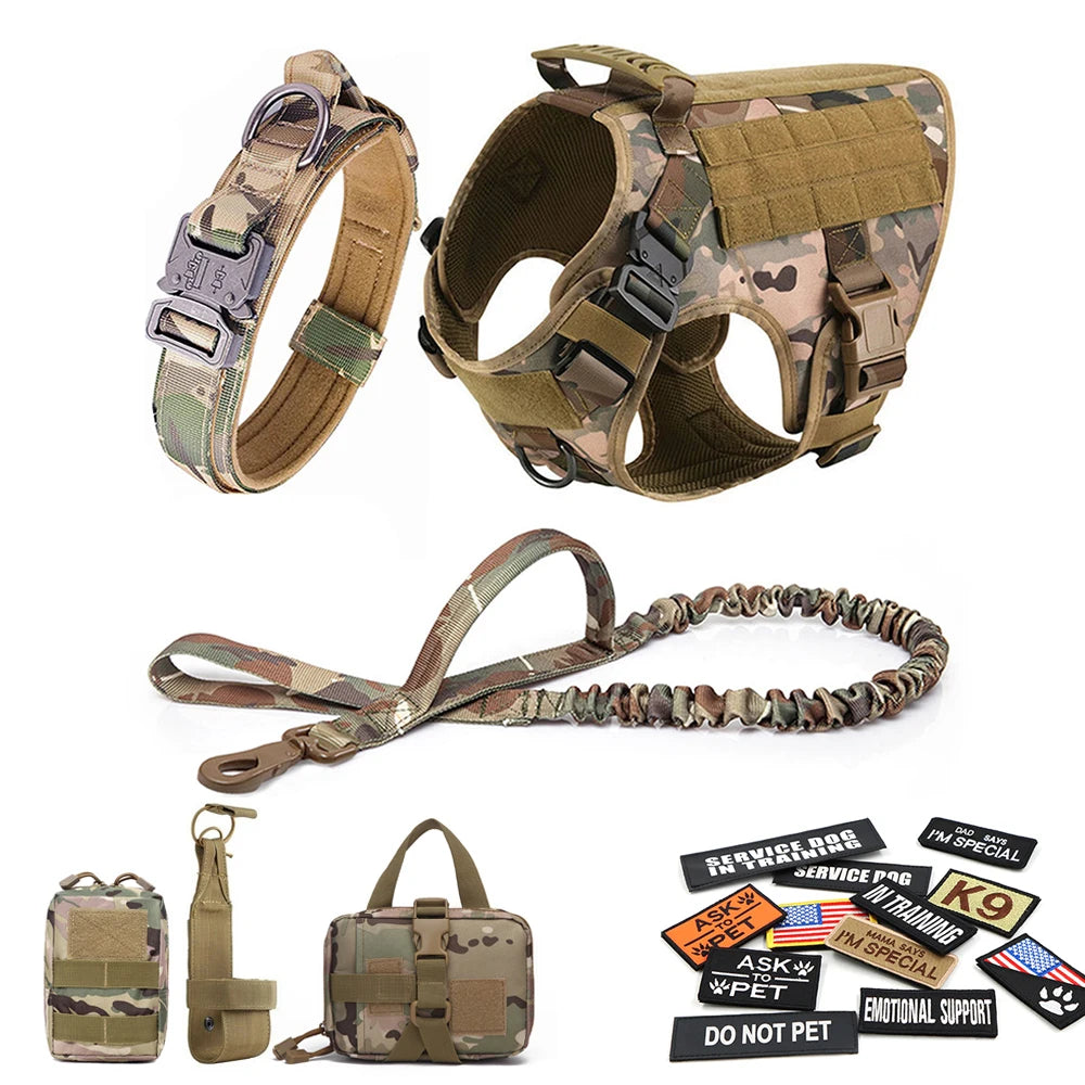 PETRAVELCN Military Dog Harness Vest For Malinois Training