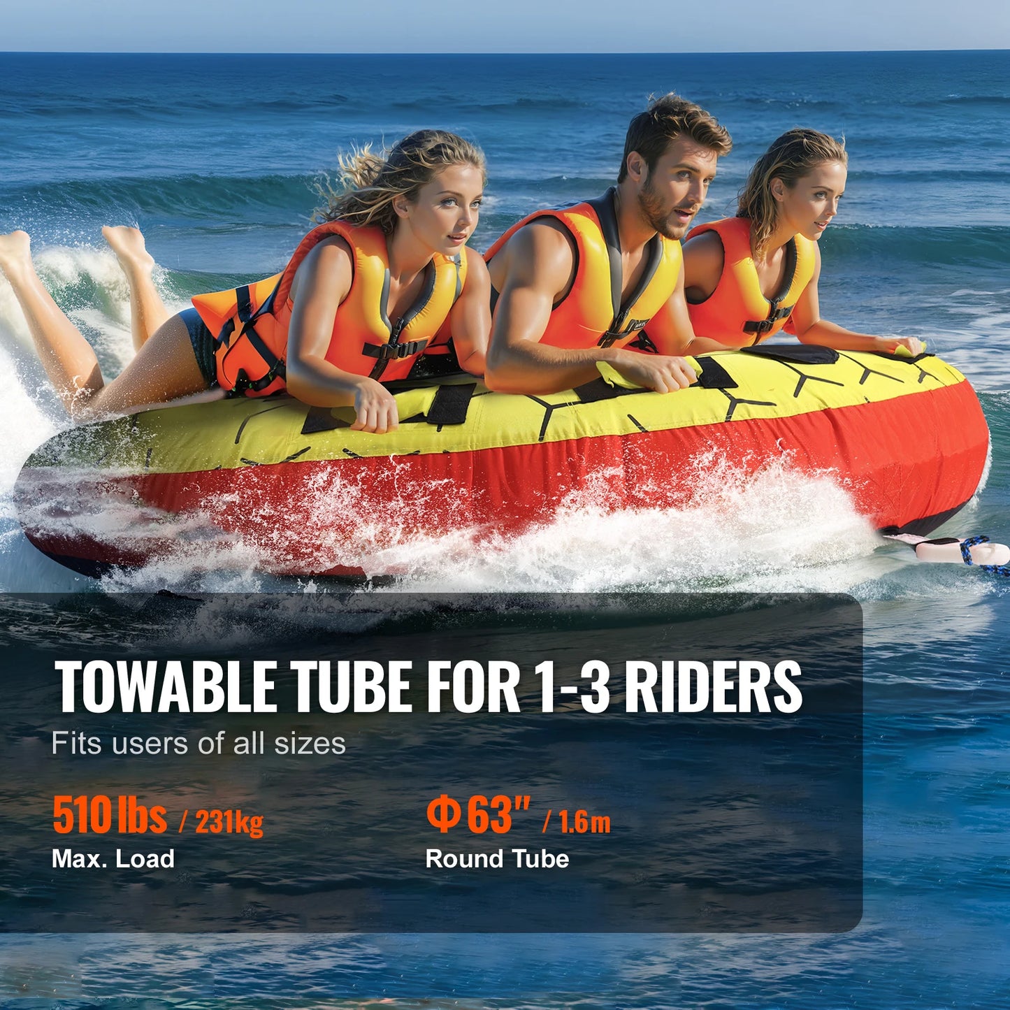 SucceBuy Towable Tube For Boating One To Three People