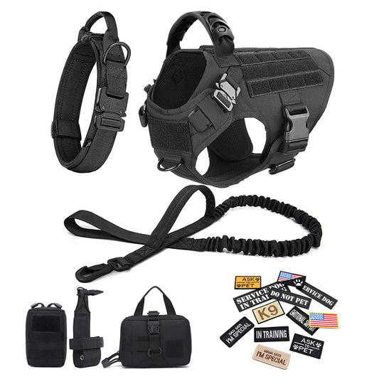 PETRAVELCN Military Dog Harness Vest For Malinois Training