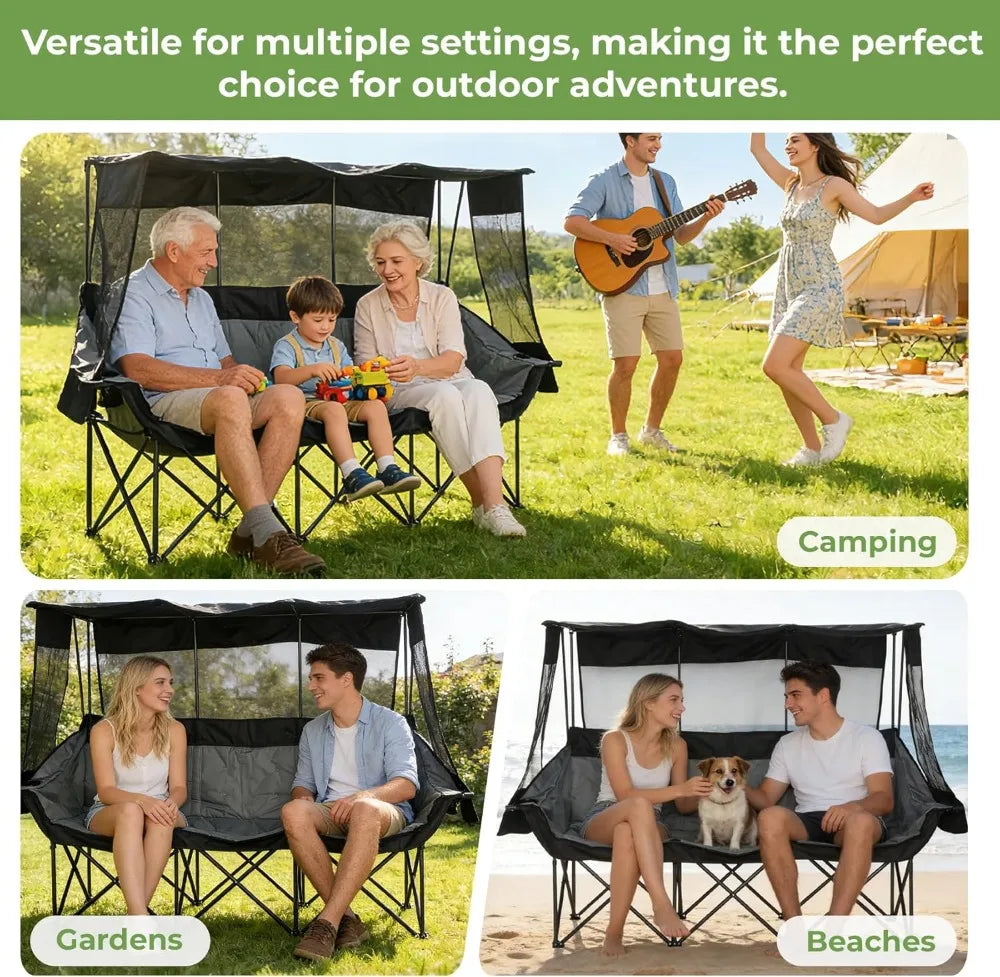 Camping Chair With Canopy Shade For Outdoor Enthusiasts