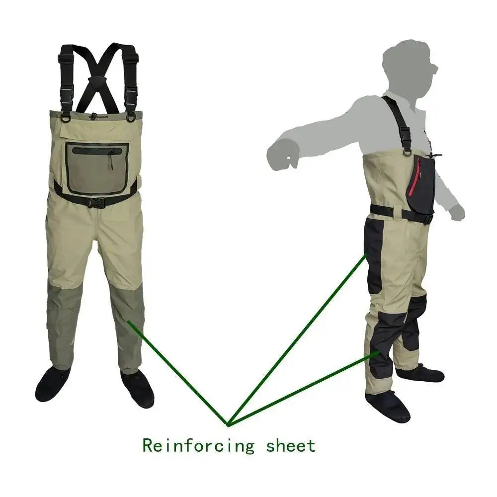 Unisex Neoprene Fly Fishing Waders, Waterproof and Breathable