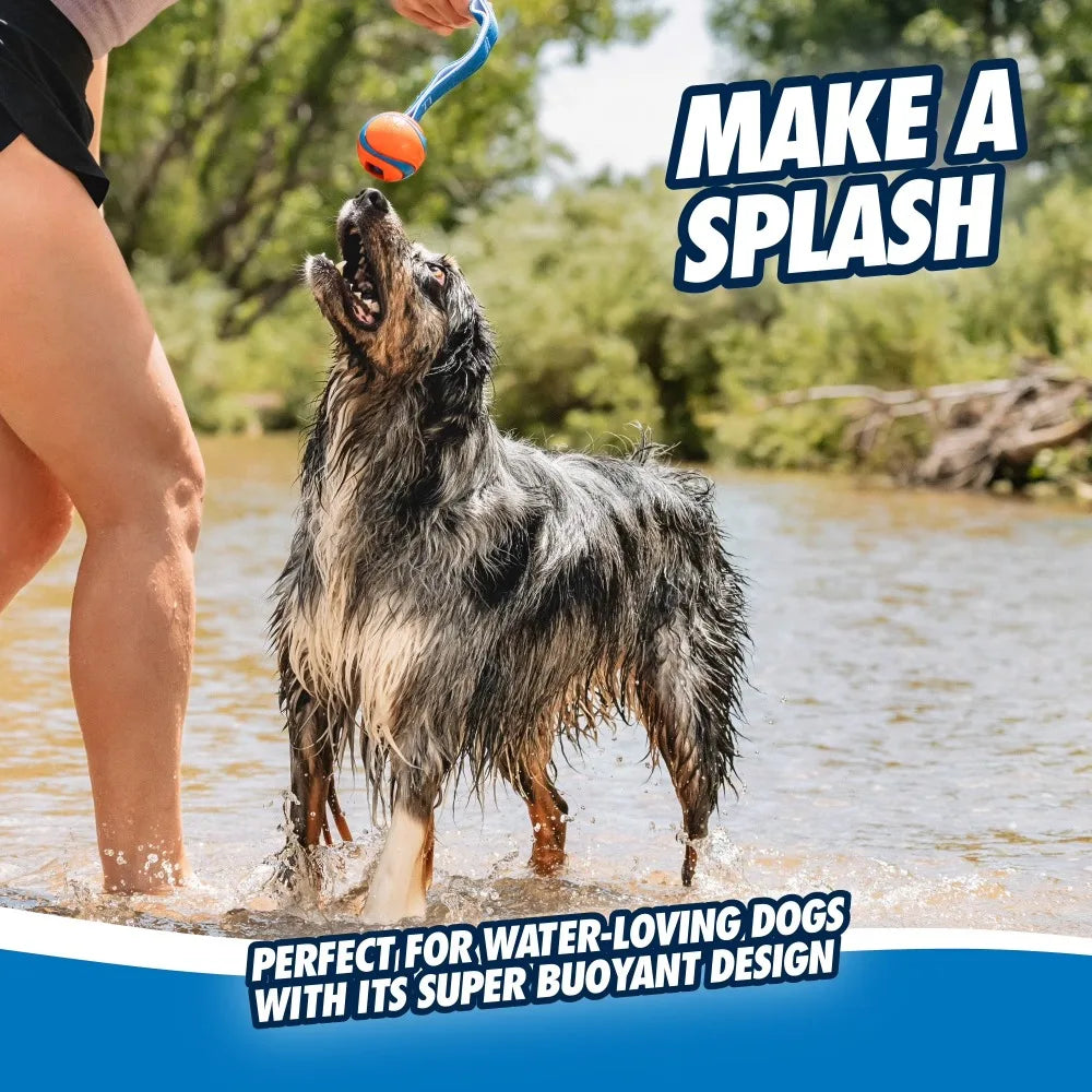 Tug Toy With Ball And Strap For Aggressive Chewers