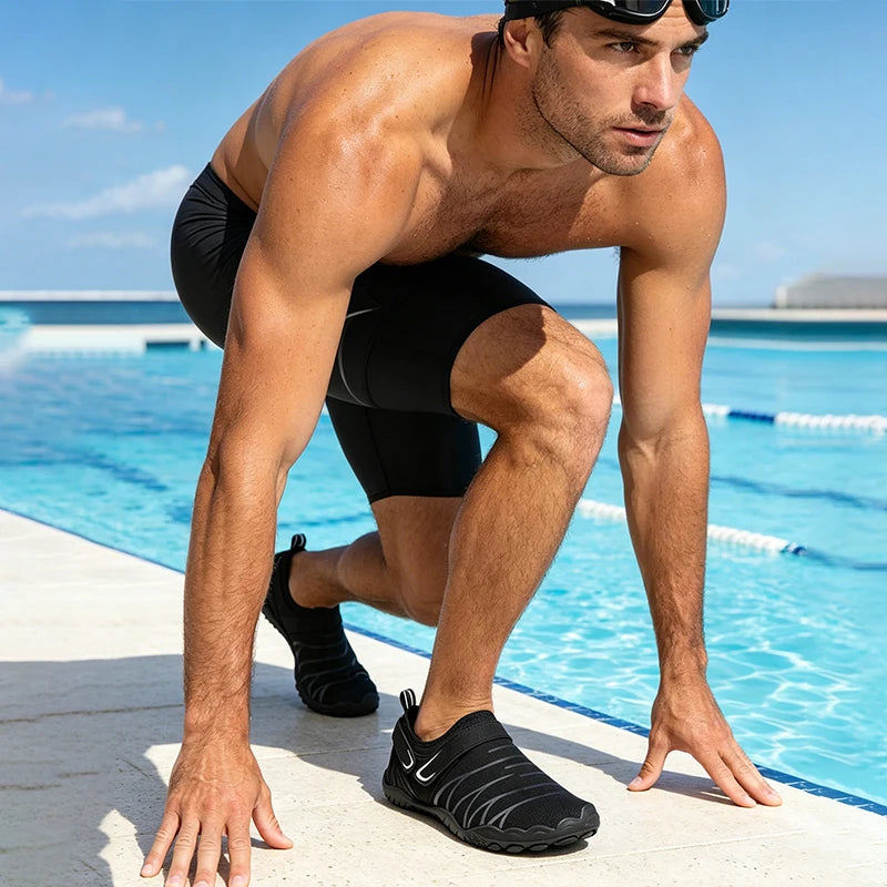Men Water Shoes Beach Aqua Sneakers For Surfing Wading And Swimming