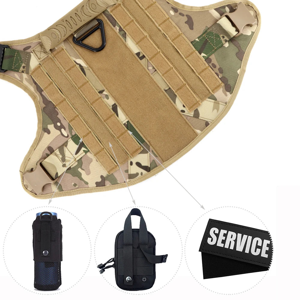 PETRAVELCN Military Dog Harness Vest For Malinois Training