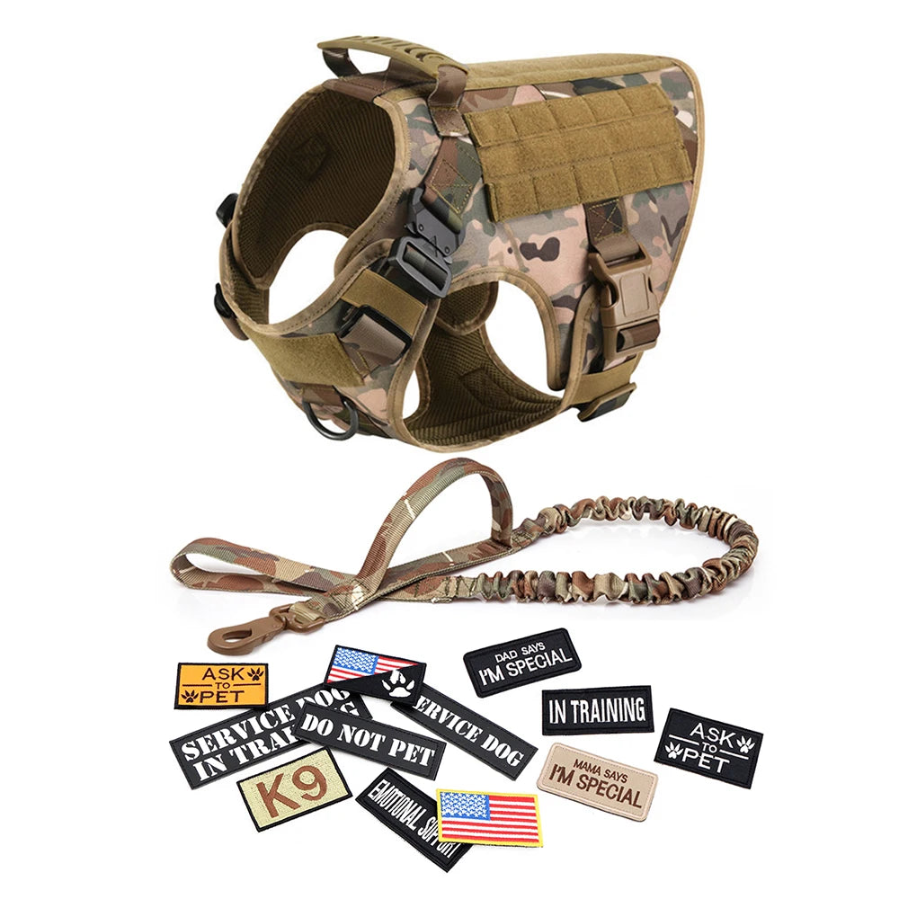 PETRAVELCN Military Dog Harness Vest For Malinois Training