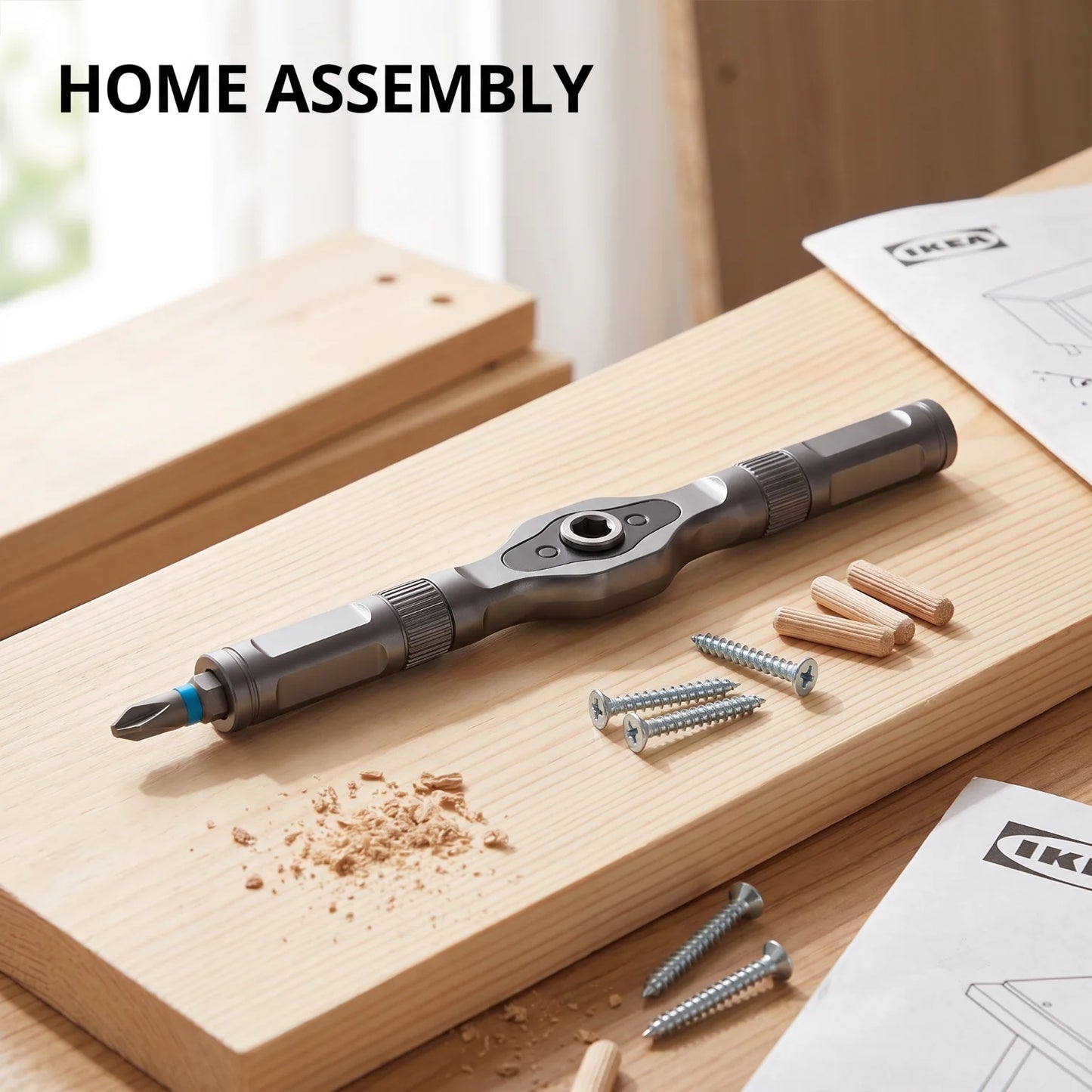 ZENG 24 In 1 Magnetic Ratchet Wrench Screwdriver Set With Interchangeable Bits