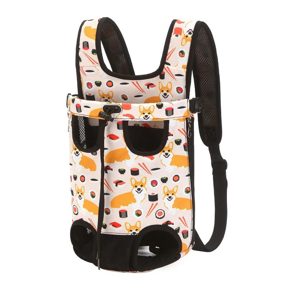 Camouflage Breathable Mesh Dog Backpack Carrier For Outdoor Travel