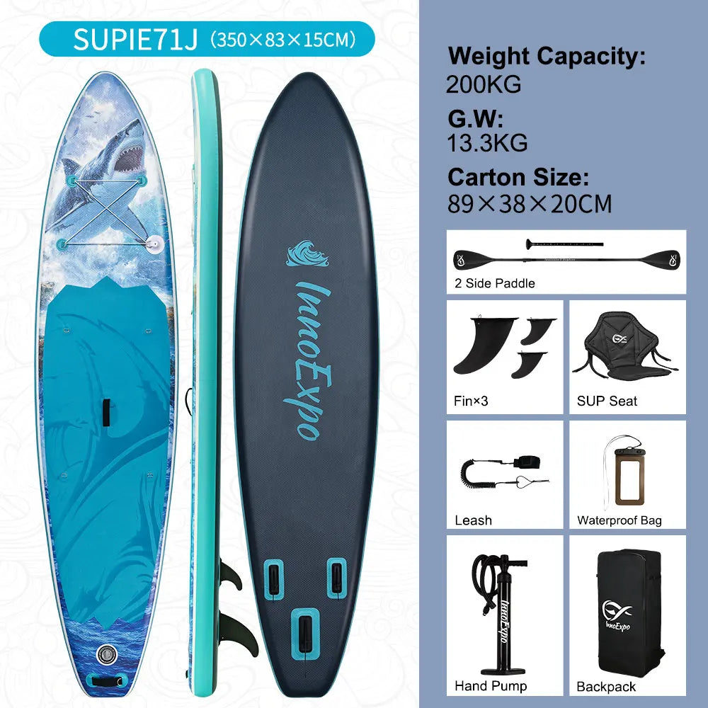 InnoExpo Inflatable Stand Up Paddle Board With Accessory Kit