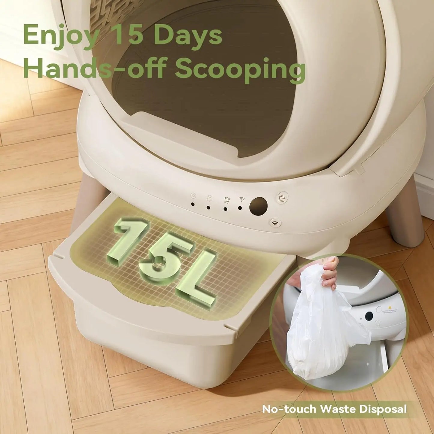 E2 Automatic Self-Cleaning Cat Litter Box With Smart App Control