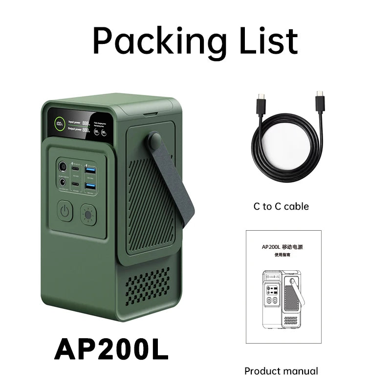 CTOLITY 200W Power Station 192Wh LiFePO4 Battery Portable