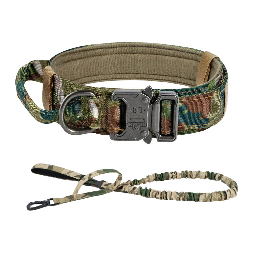 PETRAVELCN Dog Training Collar Adjustable Tactical Collar And Leash Set