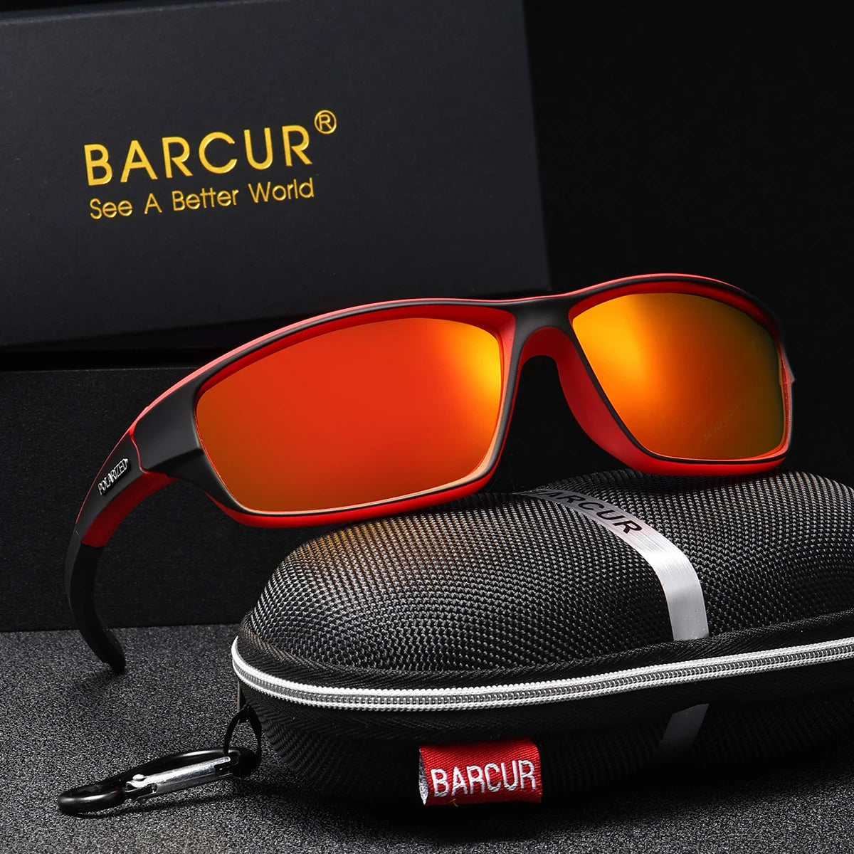 BARCUR Lightweight Riding Style Sunglasses With UV Protection For Outdoors