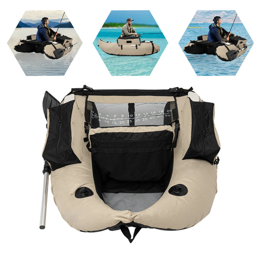 Portable Inflatable Fishing Dinghy With Adjustable Backrest