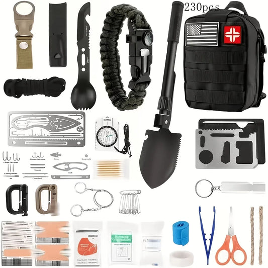 Outdoor Survival Kit First Aid Set For Travel Camping And Office Use