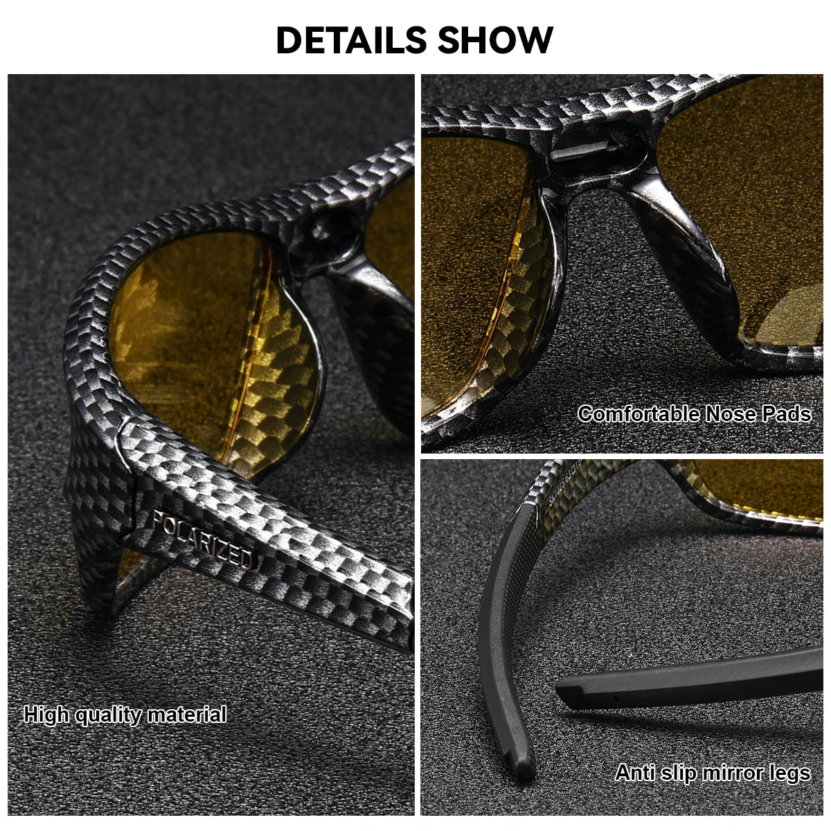 BARCUR Lightweight Riding Style Sunglasses With UV Protection For Outdoors