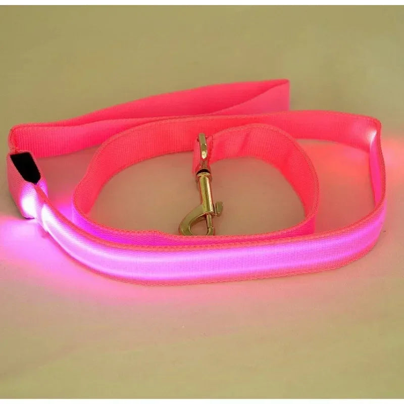 LED Glowing Dog Leash Flashing Light for Pet Safety
