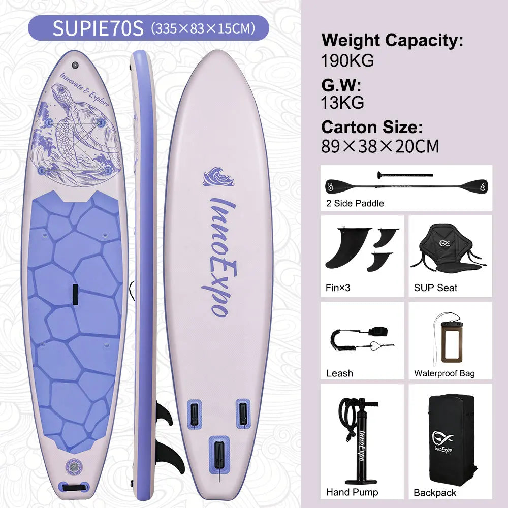 InnoExpo Inflatable Stand Up Paddle Board With Accessory Kit