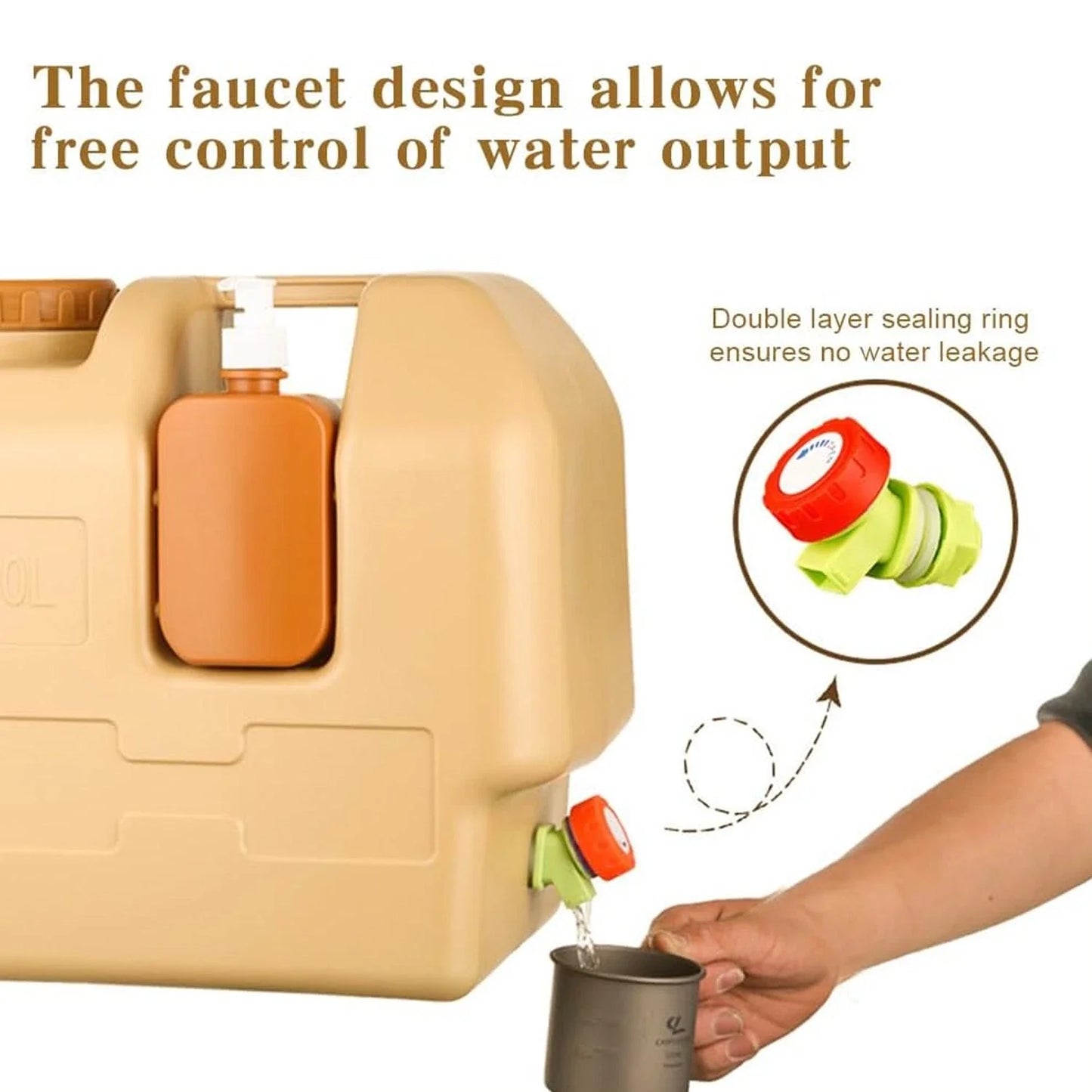 Emergency Outdoor Portable Water Container With Spigot