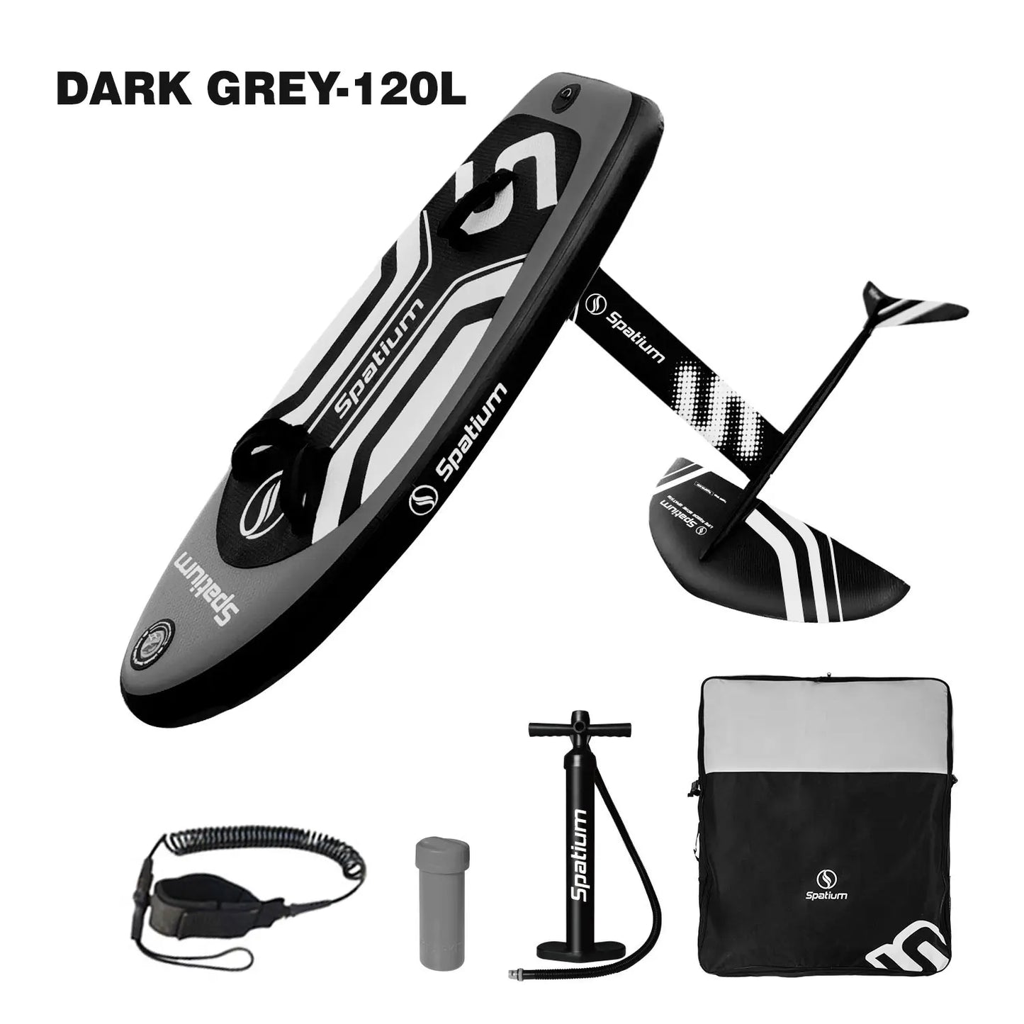 Spatium Hydrofoil Surfboard With Accessories Pack, Inflator Pump Included