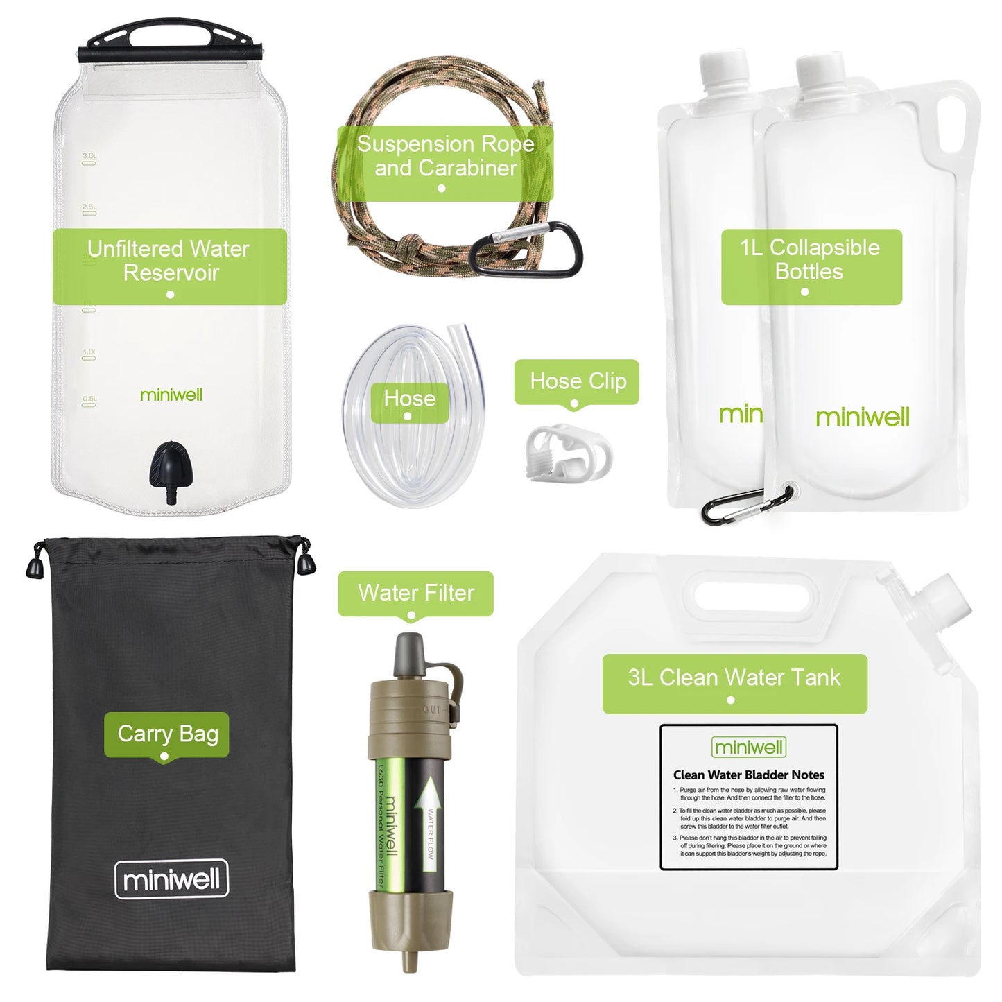 L630 Portable Water Filter For Military Survival Kits