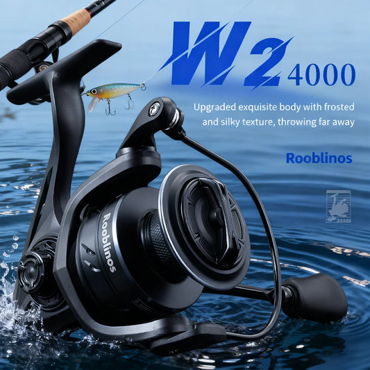Rooblinos W2 Spinning Reel for Freshwater Fishing Smooth Precision System