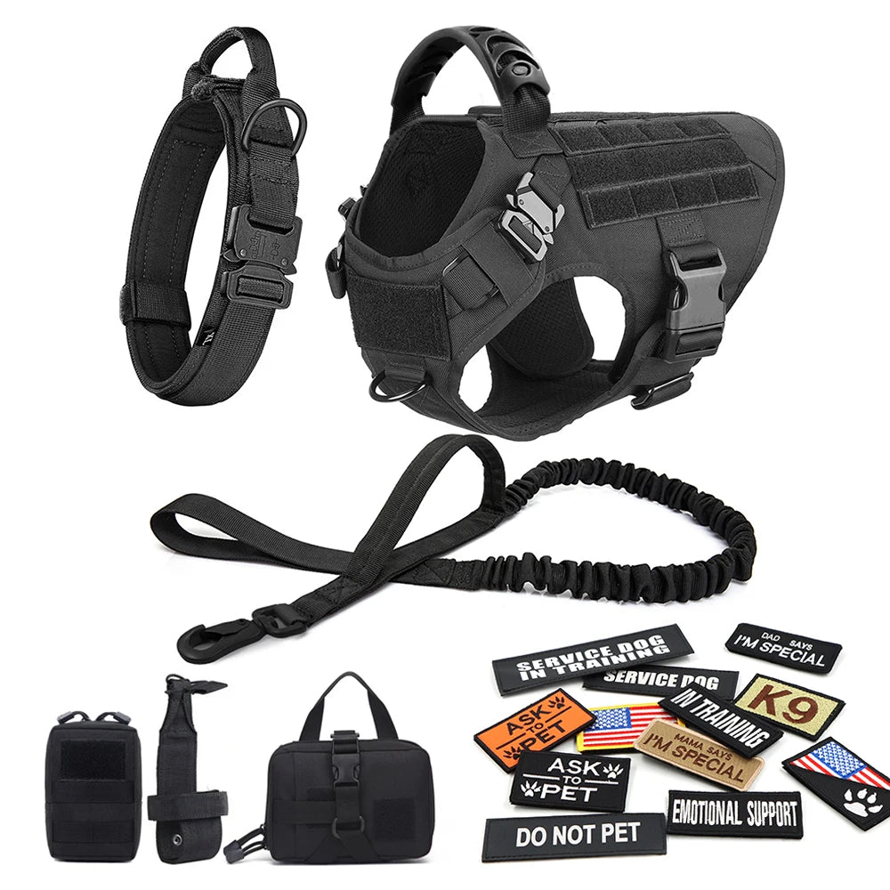 PETRAVELCN Military Dog Harness Vest For Malinois Training