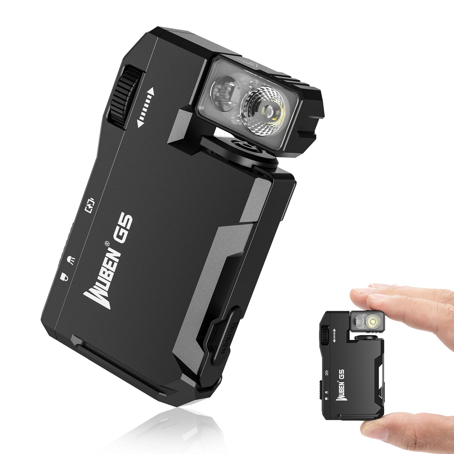 WUBEN G5 Rechargeable EDC Flashlight With Dual Light Sources RGB