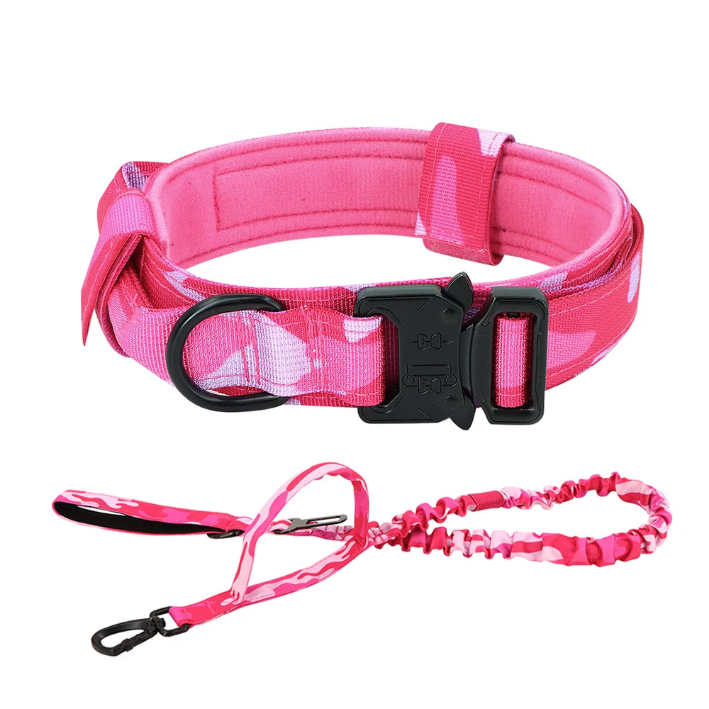 PETRAVELCN Dog Training Collar Adjustable Tactical Collar And Leash Set