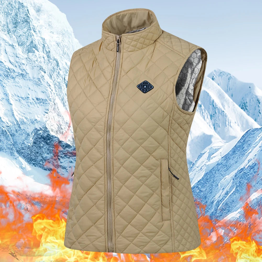 NONECN 21-Zone USB Heated Vest Cotton Thermal Jacket For Women And Men