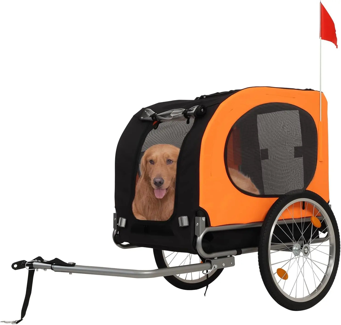 HiMISS Steel Dog Bike Trailer With Universal Coupler Folding