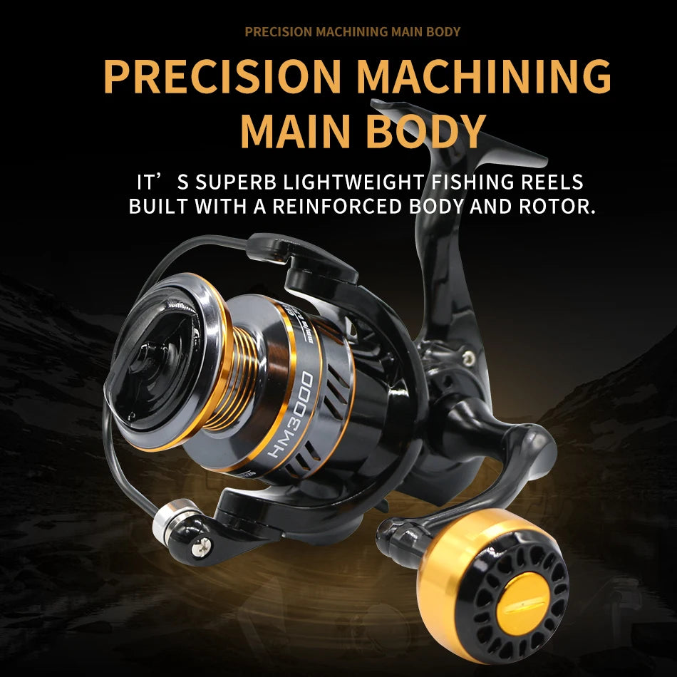 Rooblinos Spinning Fishing Reel High Speed Gear 5 to 1