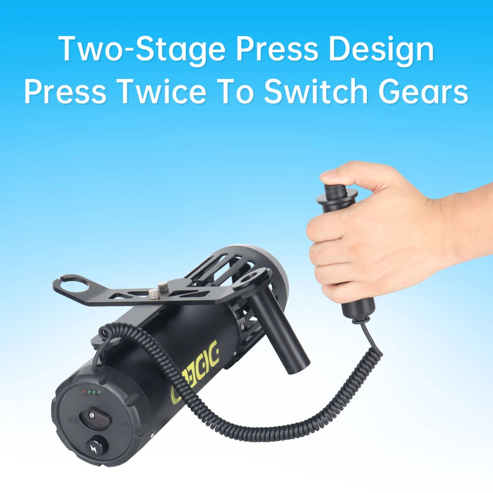 Rechargeable Underwater Seascooter With Action Camera Mount Dual Speed