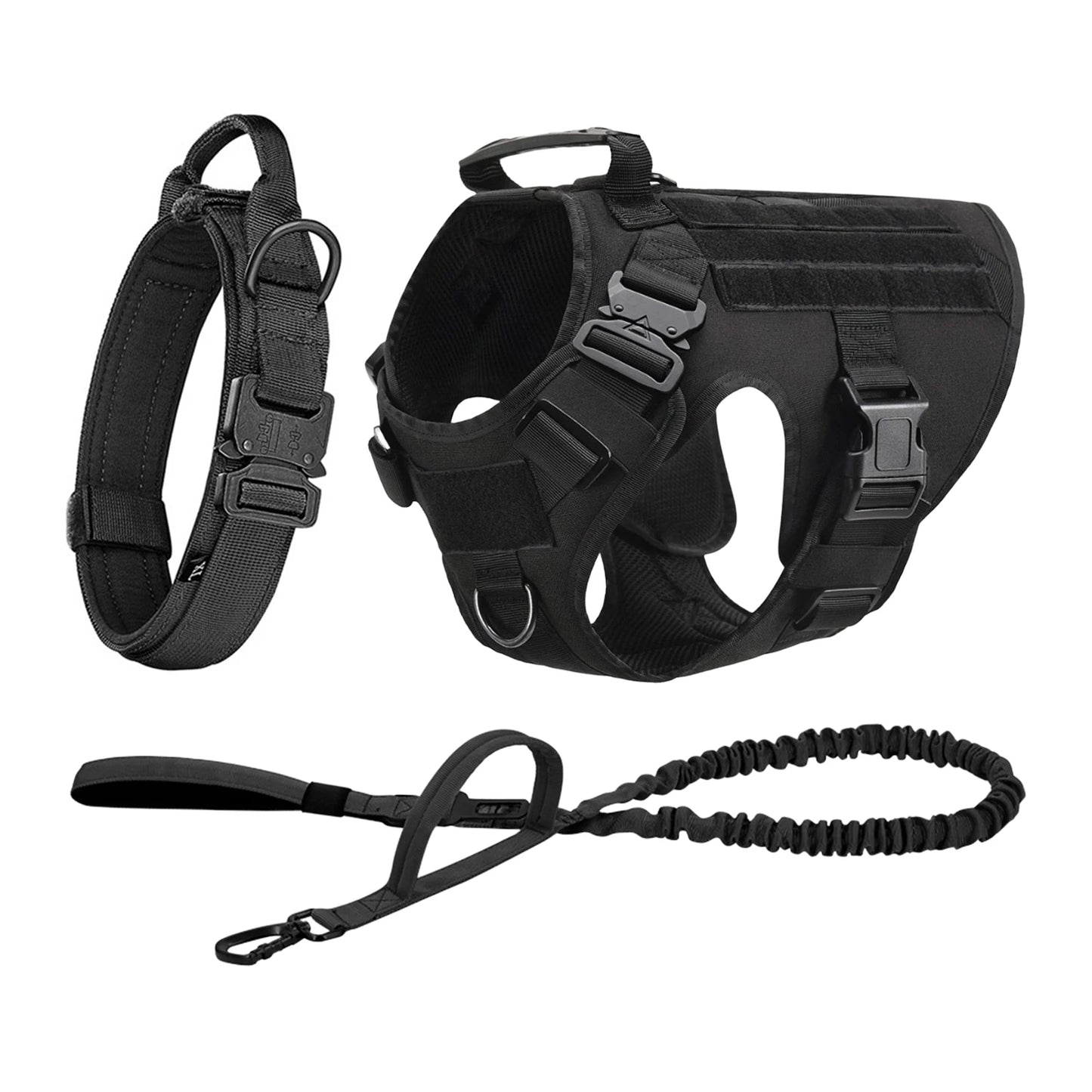 PETRAVELCN Tactical Dog Harness With MOLLE Pouches