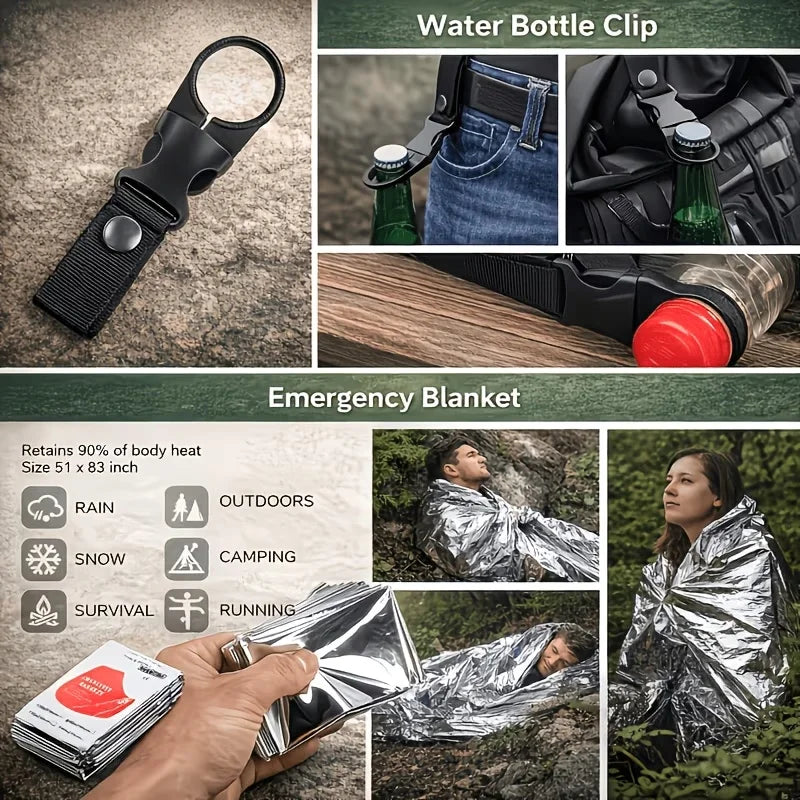 Multi Functional Tool Backpack Survival Kit With MOLLE Pouches