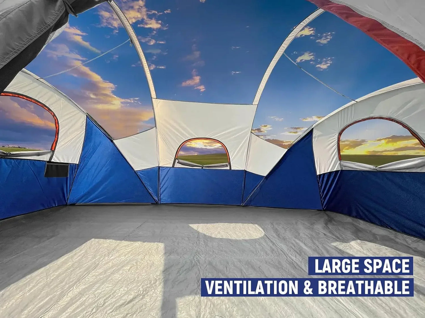 Unp Camping Tent Portable Easy Setup Family Dome Tent Outdoors