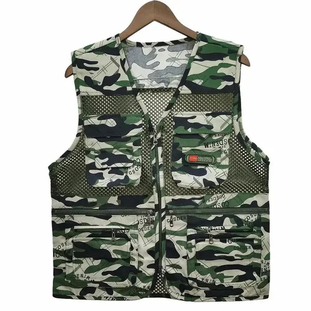 Outdoor Mesh Vest With Multiple Pockets For Photography And Fishing